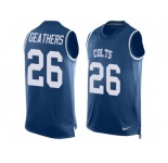 Men's Nike Indianapolis Colts #26 Clayton Geathers Limited Royal Blue Player Name & Number Tank Top NFL Jersey