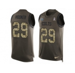 Men's Nike Indianapolis Colts #29 Malik Hooker Limited Green Salute to Service Tank Top NFL Jersey