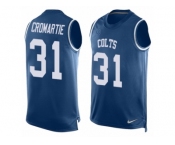 Men's Nike Indianapolis Colts #31 Antonio Cromartie Limited Royal Blue Player Name & Number Tank Top NFL Jersey
