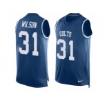 Men's Nike Indianapolis Colts #31 Quincy Wilson Limited Royal Blue Player Name & Number Tank Top NFL Jersey