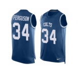 Men's Nike Indianapolis Colts #34 Josh Ferguson Limited Royal Blue Player Name & Number Tank Top NFL Jersey