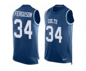 Men's Nike Indianapolis Colts #34 Josh Ferguson Limited Royal Blue Player Name & Number Tank Top NFL Jersey