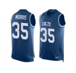 Men's Nike Indianapolis Colts #35 Darryl Morris Limited Royal Blue Player Name & Number Tank Top NFL Jersey