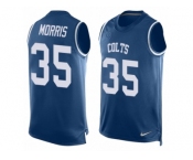 Men's Nike Indianapolis Colts #35 Darryl Morris Limited Royal Blue Player Name & Number Tank Top NFL Jersey