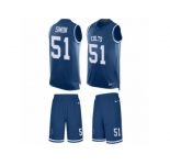 Men's Nike Indianapolis Colts #51 John Simon Limited Royal Blue Tank Top Suit NFL Jersey