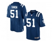 Men's Nike Indianapolis Colts #51 John Simon Limited Royal Blue Team Color NFL Jersey