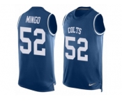 Men's Nike Indianapolis Colts #52 Barkevious Mingo Limited Royal Blue Player Name & Number Tank Top NFL Jersey