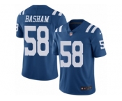 Men's Nike Indianapolis Colts #58 Tarell Basham Limited Royal Blue Rush NFL Jersey