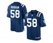 Men's Nike Indianapolis Colts #58 Tarell Basham Limited Royal Blue Team Color NFL Jersey