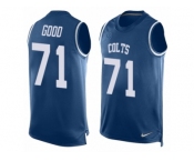 Men's Nike Indianapolis Colts #71 Denzelle Good Limited Royal Blue Player Name & Number Tank Top NFL Jersey