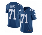 Men's Nike Indianapolis Colts #71 Denzelle Good Limited Royal Blue Rush NFL Jersey
