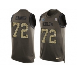 Men's Nike Indianapolis Colts #72 Zach Banner Limited Green Salute to Service Tank Top NFL Jersey