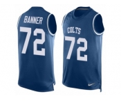 Men's Nike Indianapolis Colts #72 Zach Banner Limited Royal Blue Player Name & Number Tank Top NFL Jersey