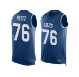 Men's Nike Indianapolis Colts #76 Joe Reitz Limited Royal Blue Player Name & Number Tank Top NFL Jersey