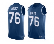 Men's Nike Indianapolis Colts #76 Joe Reitz Limited Royal Blue Player Name & Number Tank Top NFL Jersey