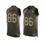 Men's Nike Indianapolis Colts #86 Erik Swoope Limited Green Salute to Service Tank Top NFL Jersey