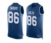 Men's Nike Indianapolis Colts #86 Erik Swoope Limited Royal Blue Player Name & Number Tank Top NFL Jersey