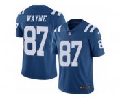 Men's Nike Indianapolis Colts #87 Reggie Wayne Limited Royal Blue Rush NFL Jersey