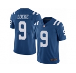 Men's Nike Indianapolis Colts #9 Jeff Locke Limited Royal Blue Rush NFL Jersey