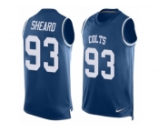 Men's Nike Indianapolis Colts #93 Jabaal Sheard Limited Royal Blue Player Name & Number Tank Top NFL Jersey