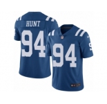 Men's Nike Indianapolis Colts #94 Margus Hunt Limited Royal Blue Rush NFL Jersey