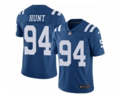 Men's Nike Indianapolis Colts #94 Margus Hunt Limited Royal Blue Rush NFL Jersey