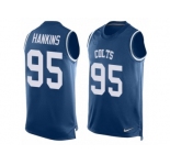 Men's Nike Indianapolis Colts #95 Johnathan Hankins Limited Royal Blue Player Name & Number Tank Top NFL Jersey