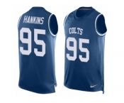 Men's Nike Indianapolis Colts #95 Johnathan Hankins Limited Royal Blue Player Name & Number Tank Top NFL Jersey