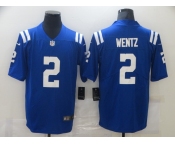 Men's Nike Indianapolis Colts#2 Carson Wentz Blue Vapor Untouchable Limited Player NFL Jersey