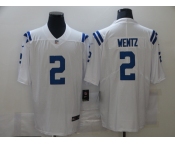 Men's Nike Indianapolis Colts#2 Carson Wentz White Vapor Untouchable Limited Player NFL Jersey