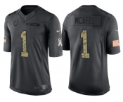 Nike Indianapolis Colts #1 Pat McAfee Men's Stitched Black NFL Salute to Service Limited Jerseys