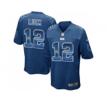 Nike Indianapolis Colts #12 Andrew Luck Royal Blue Team Color Men's Stitched NFL Limited Strobe Jersey