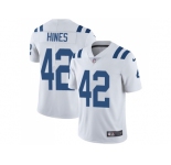 Nike Indianapolis Colts #42 Nyheim Hines White Men Stitched NFL Vapor Untouchable Limited Jersey