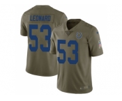 Nike Indianapolis Colts #53 Darius Leonard Olive Men Stitched NFL Limited 2017 Salute to Service Jersey