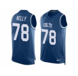 Nike Indianapolis Colts #78 Ryan Kelly Royal Blue Team Color Men's Stitched NFL Limited Tank Top Jersey