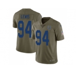Nike Indianapolis Colts #94 Tyquan Lewis Olive Men Stitched NFL Limited 2017 Salute to Service Jersey