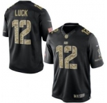 nike nfl jerseys indianapolis colts #12 luck black[salute to service limited]