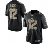 nike nfl jerseys indianapolis colts #12 luck black[salute to service limited]