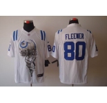 nike nfl jerseys indianapolis colts #80 fleener white[helmet tri-blend limited]
