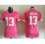 2015 Nike women Indianapolis Colts #13 Hilton pink jerseys