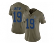 Women Nike Indianapolis Colts #19 Johnny Unitas Limited Olive 2017 Salute to Service NFL Jersey