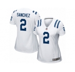 Women Nike Indianapolis Colts #2 Rigoberto Sanchez Game White NFL Jersey