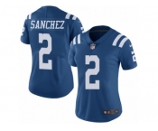 Women Nike Indianapolis Colts #2 Rigoberto Sanchez Limited Royal Blue Rush Vapor Untouchable NFL Jersey