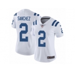 Women Nike Indianapolis Colts #2 Rigoberto Sanchez White Vapor Untouchable Limited Player NFL Jersey