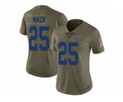Women Nike Indianapolis Colts #25 Marlon Mack Limited Olive 2017 Salute to Service NFL Jersey
