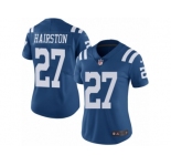 Women Nike Indianapolis Colts #27 Nate Hairston Limited Royal Blue Rush Vapor Untouchable NFL Jersey