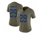 Women Nike Indianapolis Colts #29 Malik Hooker Olive Stitched NFL Limited 2017 Salute to Service Jersey