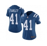 Women Nike Indianapolis Colts #41 Matthias Farley Limited Royal Blue Rush Vapor Untouchable NFL Jersey