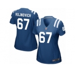 Women Nike Indianapolis Colts #67 Jeremy Vujnovich Game Royal Blue Team Color NFL Jersey