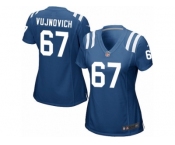 Women Nike Indianapolis Colts #67 Jeremy Vujnovich Game Royal Blue Team Color NFL Jersey